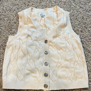a new day Cream Button-Up Sweater Vest